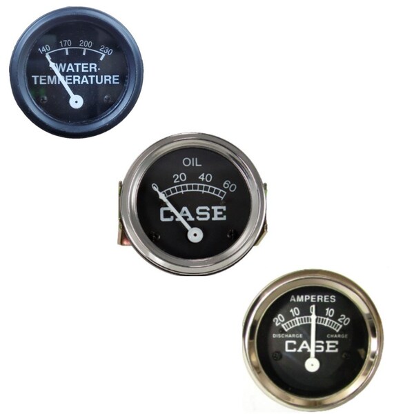 Aic Replacement Parts Tachometer Amp Temp Oil Gauge Set Fits Case Tractor D DC LA S SC VAC 400 500 600 1-04370AB-3PCGAUGESET - main